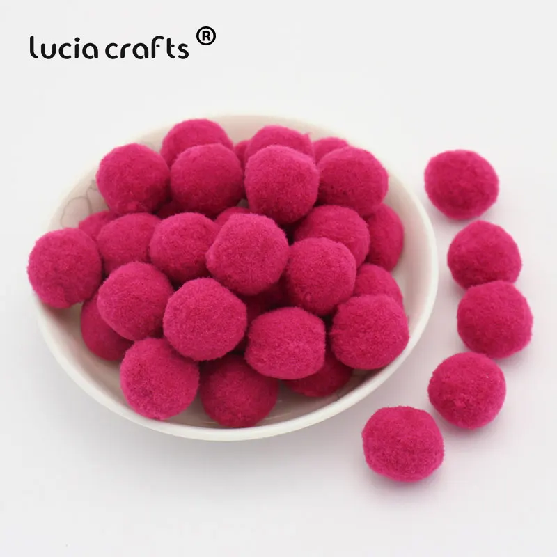 Lucia crafts 500-1000 шт./лот 8 мм смешанный Мягкий круглый образный шарик-помпон пушистый помпон для детей DIY Одежда ручной работы K0303