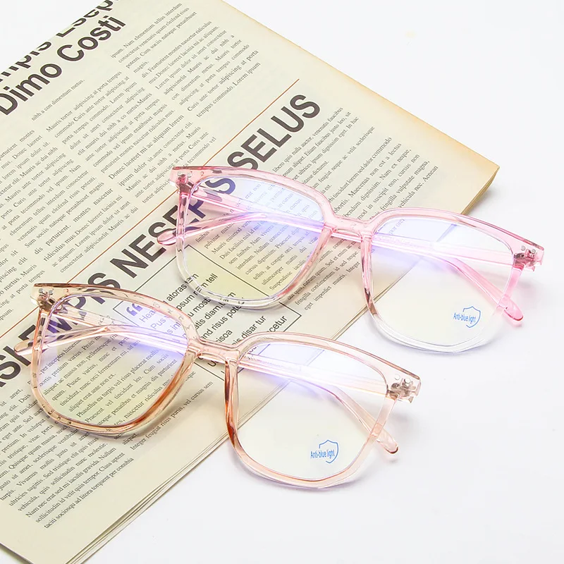 

2020 Fashion Square Anti-Blue Light Women Eyeglasses Optical Myopia Computer Plastic Glasses Frame Classic New Prescription