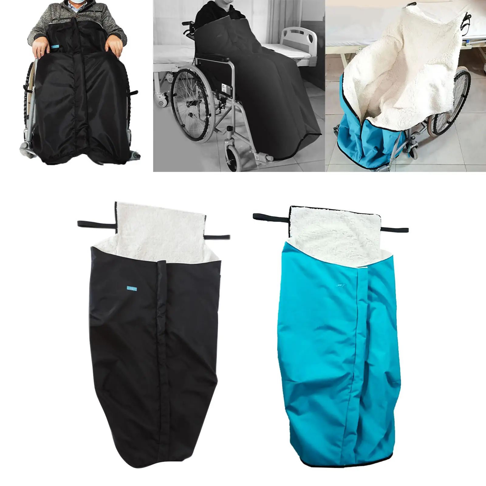 Cover Zip Closure Durable Wheelchair Fleece Throw Cozy Cover Blanket Leg