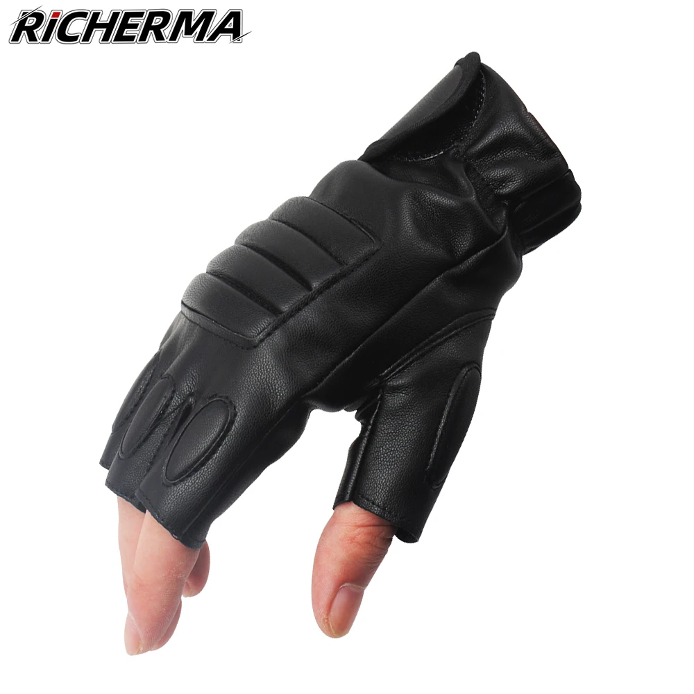 Перчатки для езды на велосипеде кожаные без пальцев мужчин и женщин | Автомобили