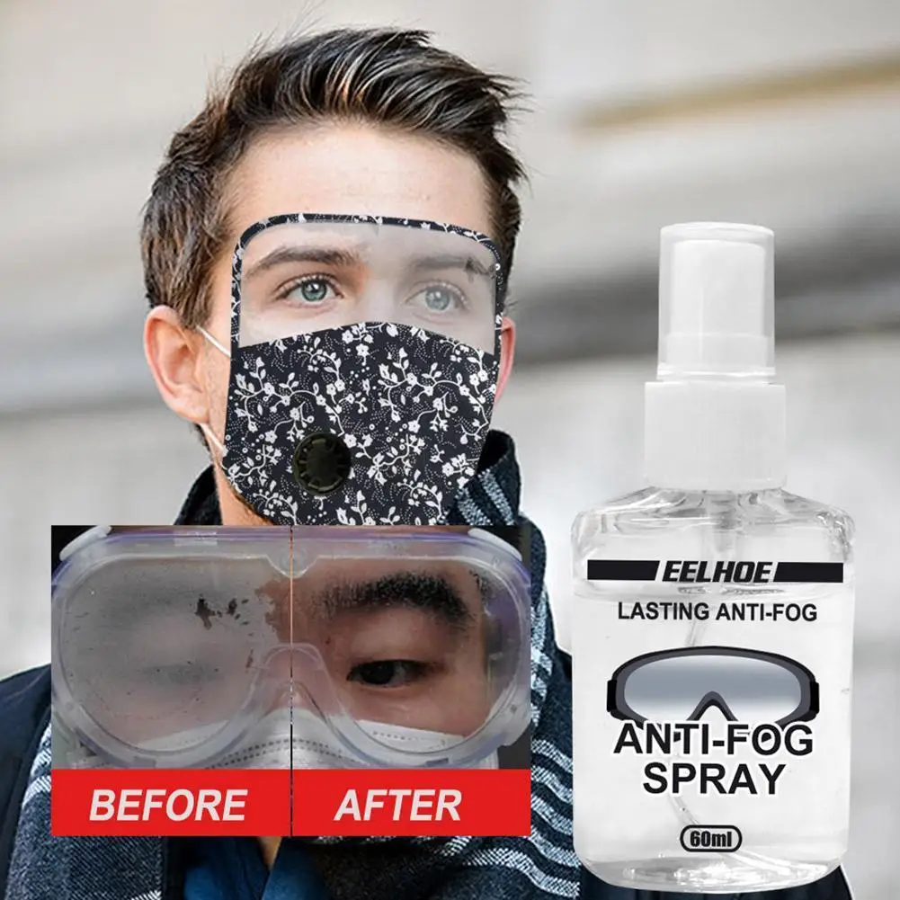 

60ml Defog Anti Fog Agent For Swim Goggles Glass Lens Diving Mask Cleaner Solution Anti Fogging Spray Mist