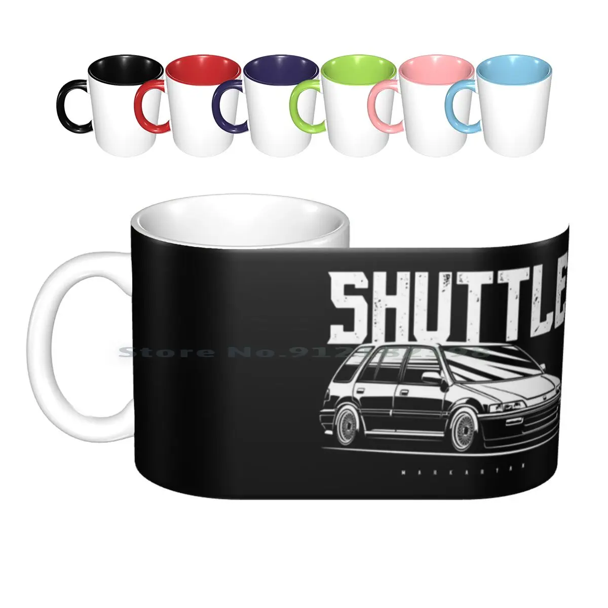 

Civic Shuttle Ceramic Mugs Coffee Cups Milk Tea Mug Cars Vehicle Auto Automotive Vector Legend Jdm Japan Wheels Car Race Racing