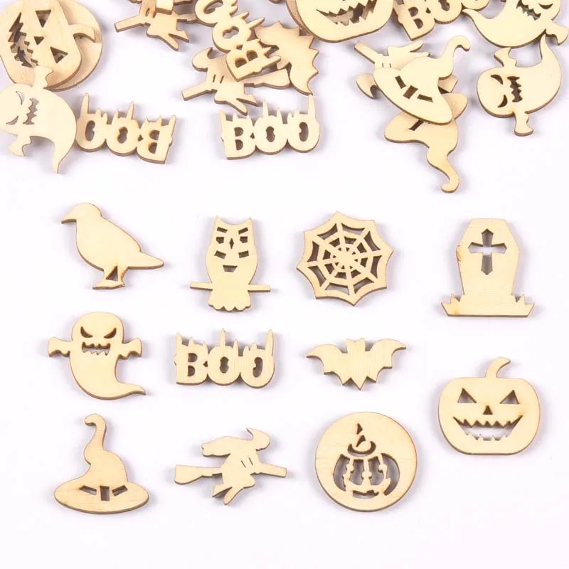 50 шт. незавершенные деревянные ломтики искусство и ремесла из натурального