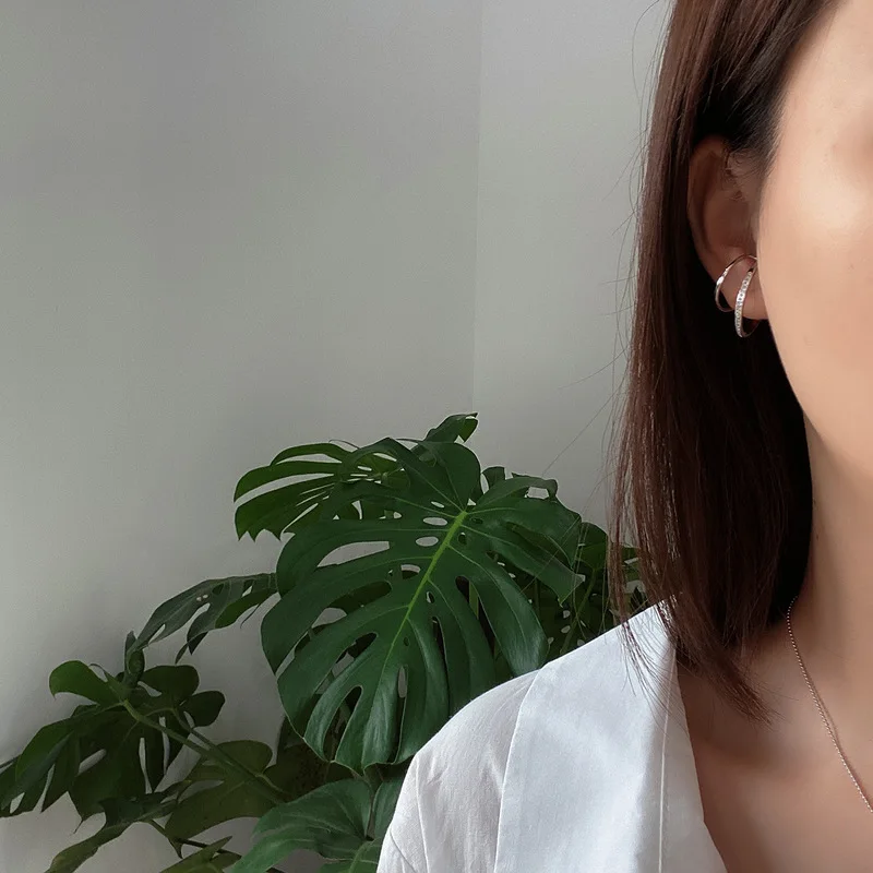 

Timeless Wonder 925 Sterling Silver Zirconia Geo Ear Cuff Women Jewelry Punk Rock Ear Clip on Non Pierced Gothic No Hole 6122