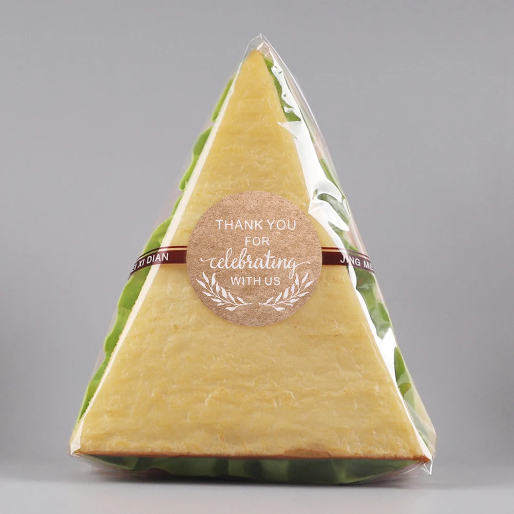 500 шт. ярлыки с надписью Thank You стикеры из натуральной крафт бумаги ручной работы