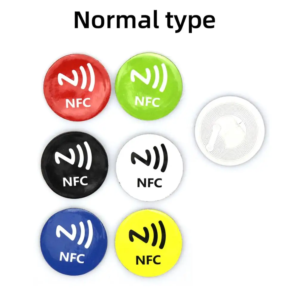 Normal type 6 шт./лот NFC метки наклейка s NTAG213 анти-Металл RFID Клейкая Этикетка Наклейка Универсальные этикетки Ntag213 тег для всех NFC телефонов - Цвет: Normal type
