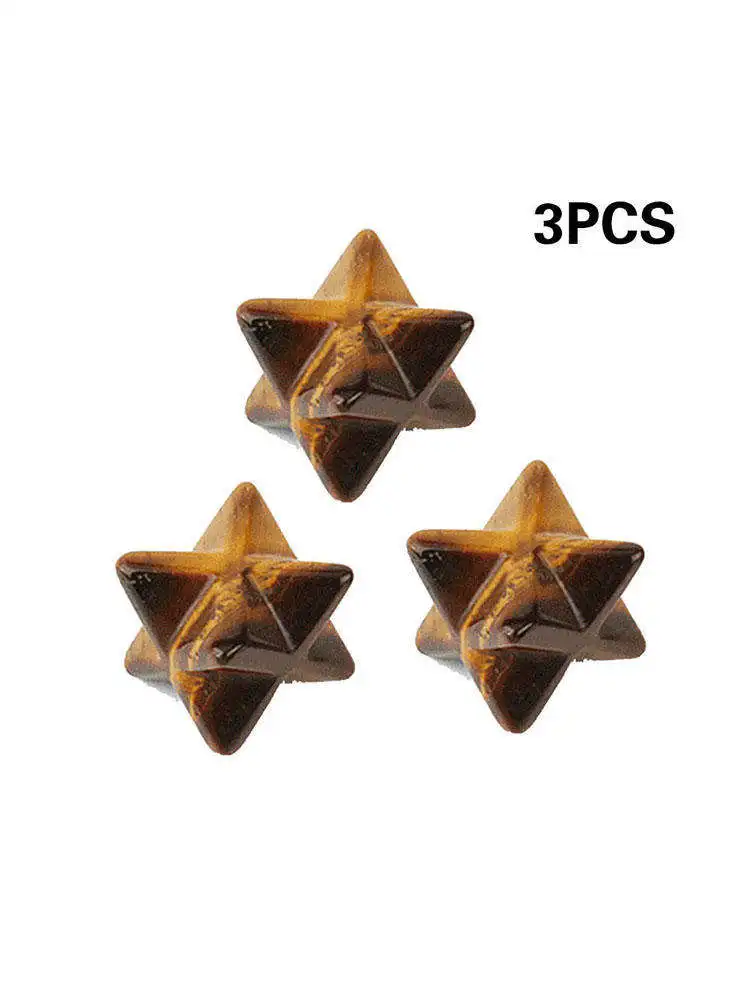 3 шт. натуральный кристалл кварца Меркаба звезда резной геометрический кварц для