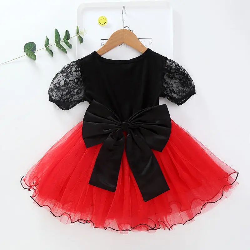 Summer Girls Dresses For Kids Princess Star Sequins Mesh Dress Children's Patchwork Clothes Birthday Party Pretty Clothing | Детская