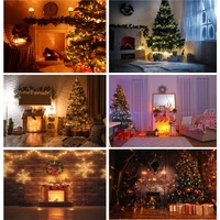 christmas theme indoor photography background christmas tree fireplace children portrait photo backdrops 21710 chm 02