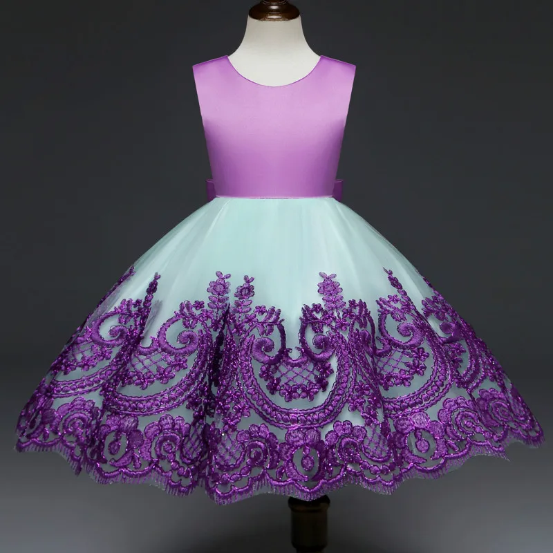Baby Girls Lace Backless Tutu Dress With Big Bow Toddler Kids Elegant Princess Wedding Party Dresses Children Christmas Clothes | Детская