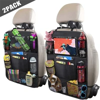 baby child car seat back organizer multi pocket storage bag storage kick proof cushion tablet holder interior accessory stowing