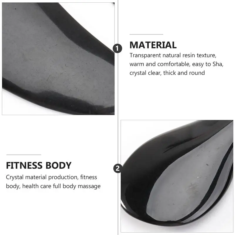 

1 Set of 7PCS Scrapping Board Set Beauty Massagers Meridian Scrapers (Black)