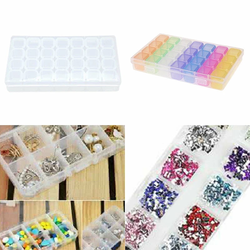 

Lightweight Storage Box Plastic Cosmetics Diamond Painting Case Holder
