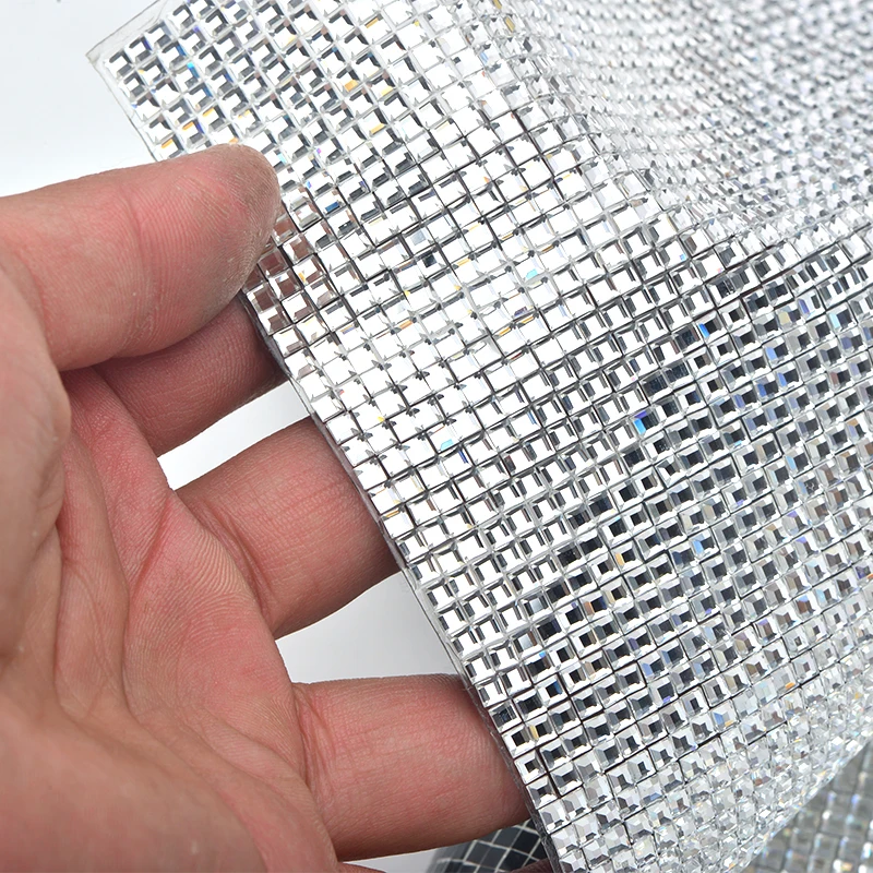 Прозрачные квадратные Стразы JUNAO 24*40 см для украшения одежды|strass crystal|rhinestone
