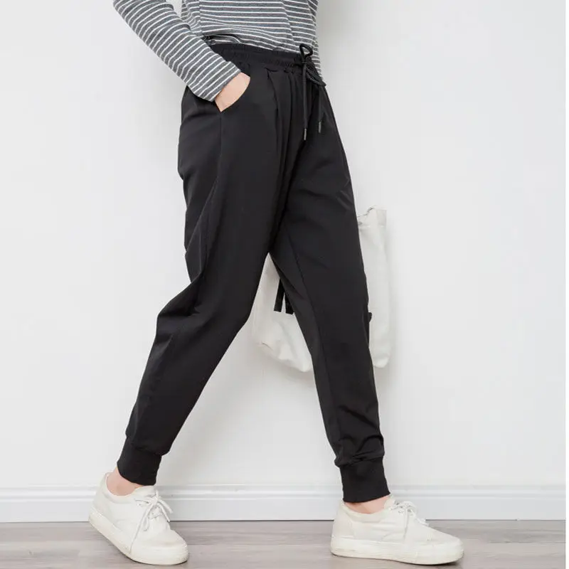 Весна 2019 Модные женские камуфляжные брюки карго Высокая талия штаны Свободные