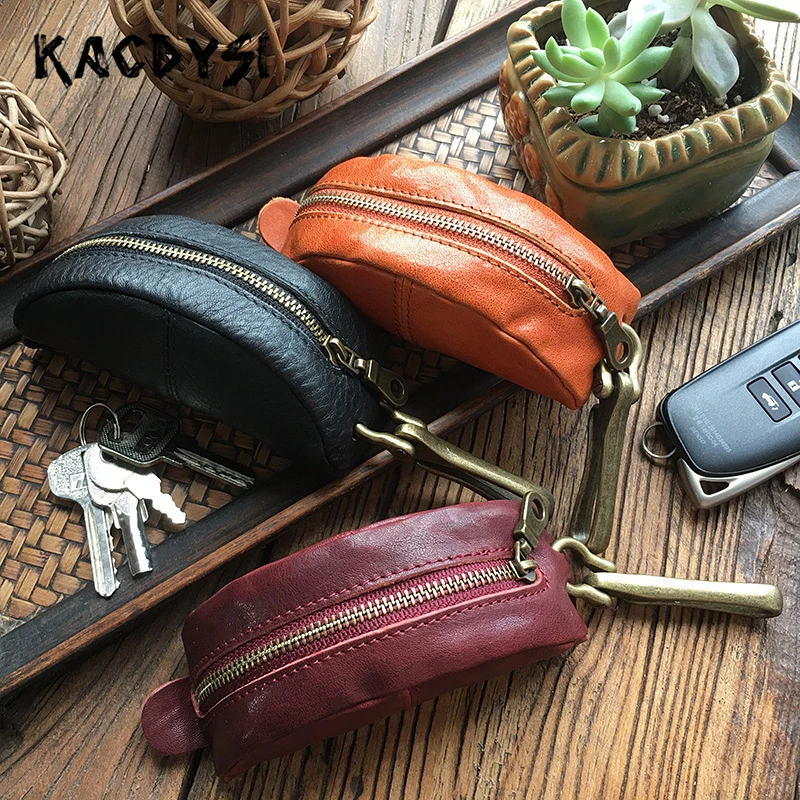 2020 оригинальный дубленый кошелек для ключей унисекс Винтажный чехол сумка из