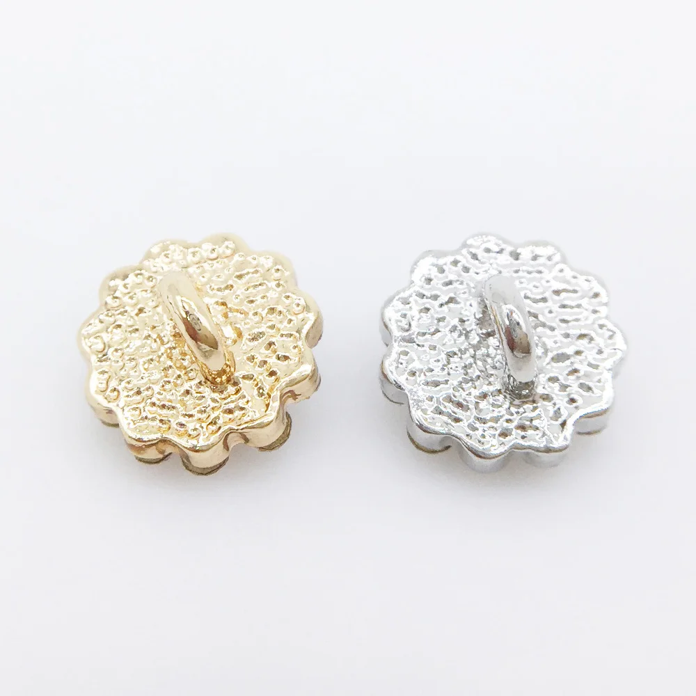 5 шт. 10 мм жемчужные женские пуговицы стразы из металлического цинкового сплава