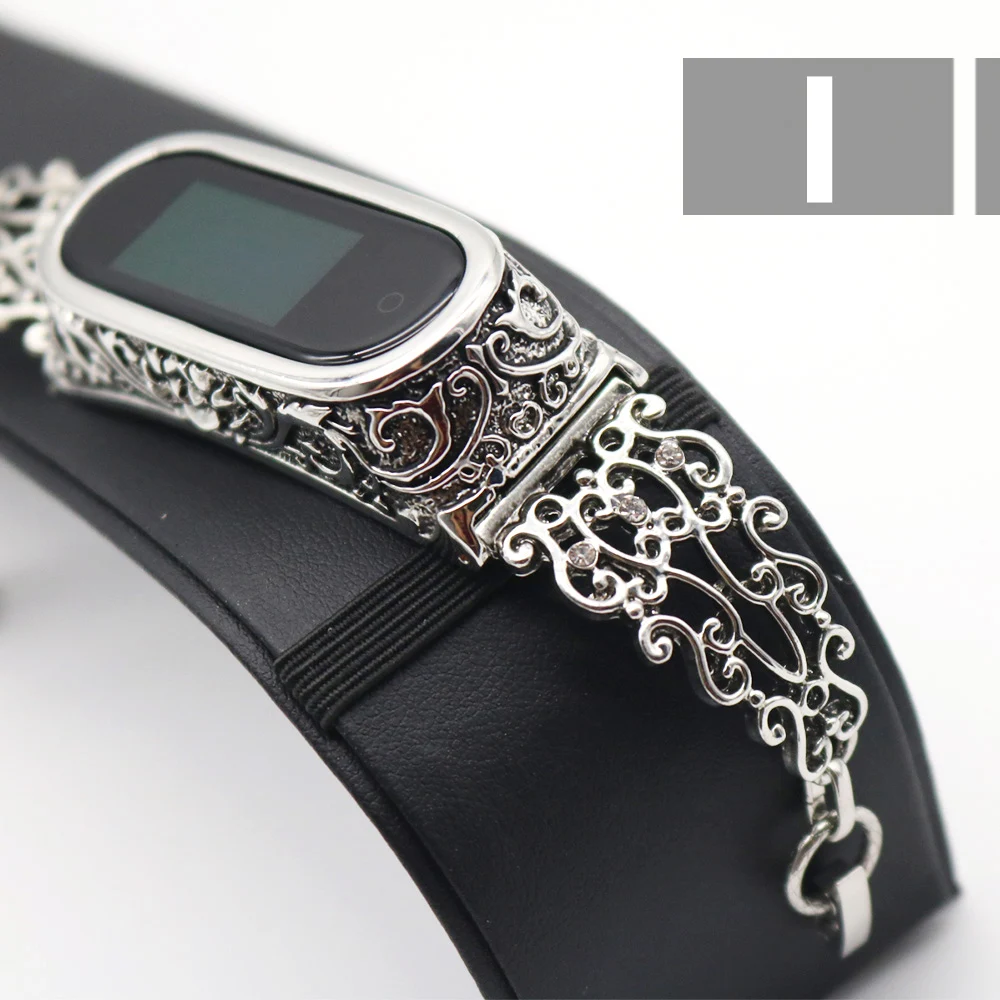 Женский браслет с металлической цепочкой для Xiaomi Mi Band 6 5 4 3 ремешок часов