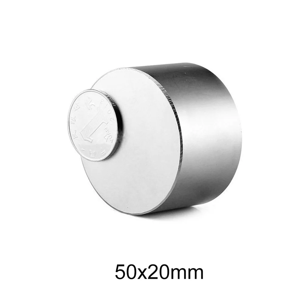 

1PC 50x20 mm Big Thick Disc Strong Powerful magnets 50mm X 20mm Round Neodymium Magnet 50x20mm N35 Rare Earth Magnet 50*20 mm