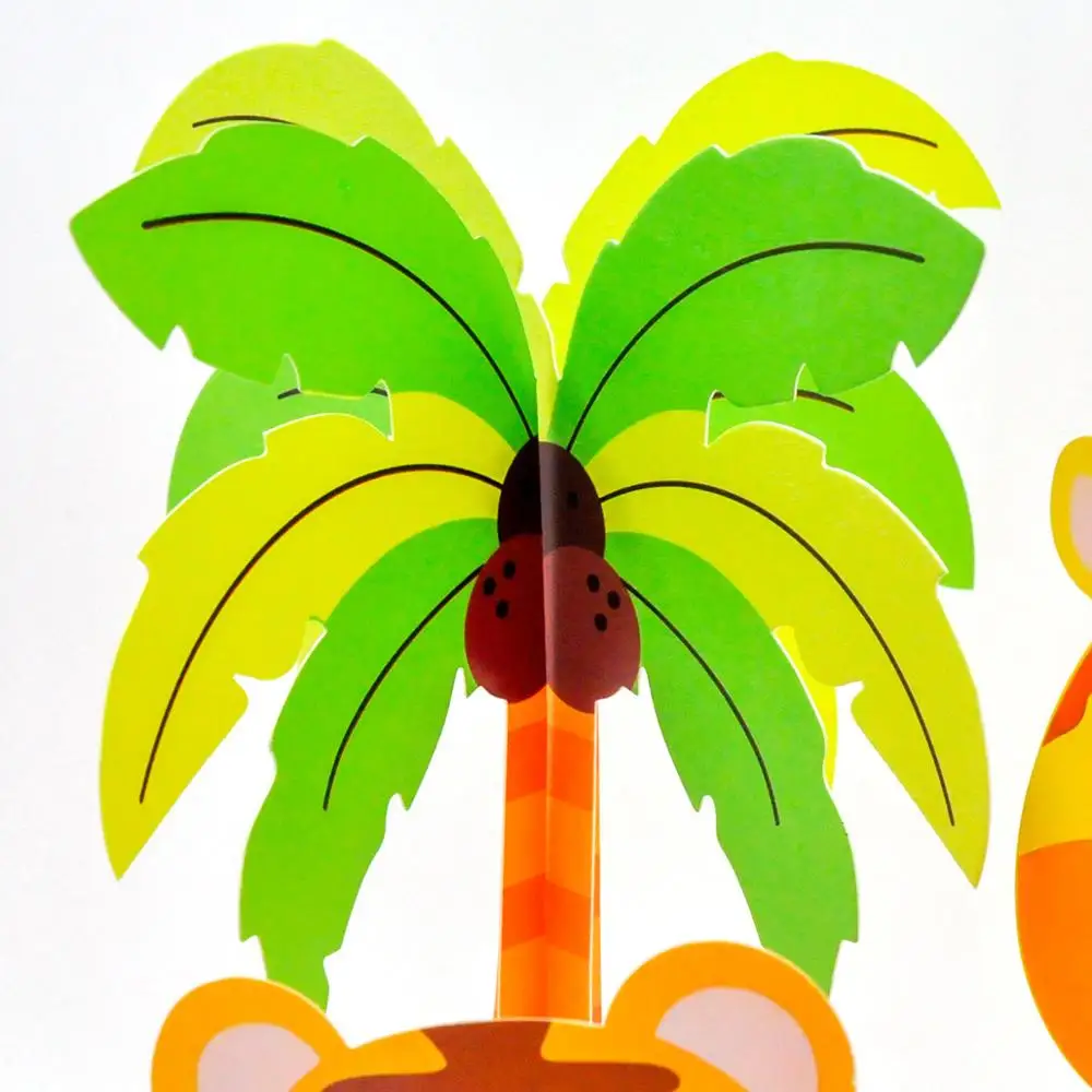 7 шт./компл. джунгли животные соты набор 3d центр украшения детей день рождения