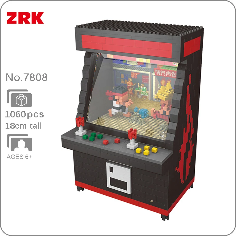 

ZRK 7808 Machine Black Fighting Video Game 3D Model Building Blocks Set Mini Diamond Bricks Toy for Boys Children Gifts 1060pcs