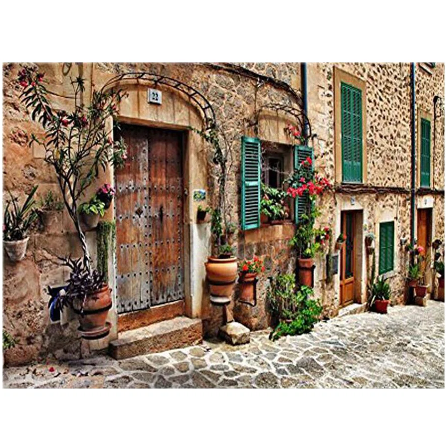 Алмазная живопись сделай сам полная круглая картина уличная Ретро 5D Красивая