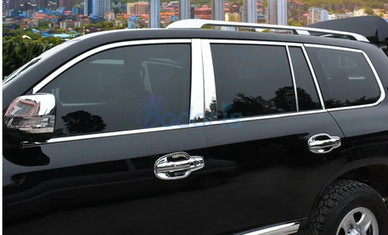 Для Toyota Land Cruiser 200 LC200 2008 2018 24 шт. цельная оконная литейная отделка из нержавеющей