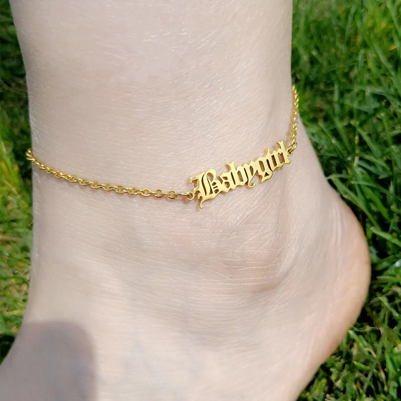 Браслеты на лодыжку для маленьких девочек золотые браслеты английский стиль