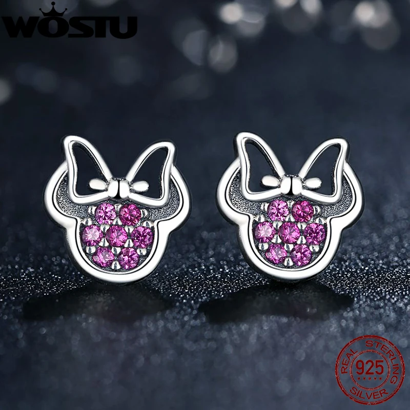 Женские серьги-гвоздики из серебра 925 пробы с фианитом | Украшения и аксессуары