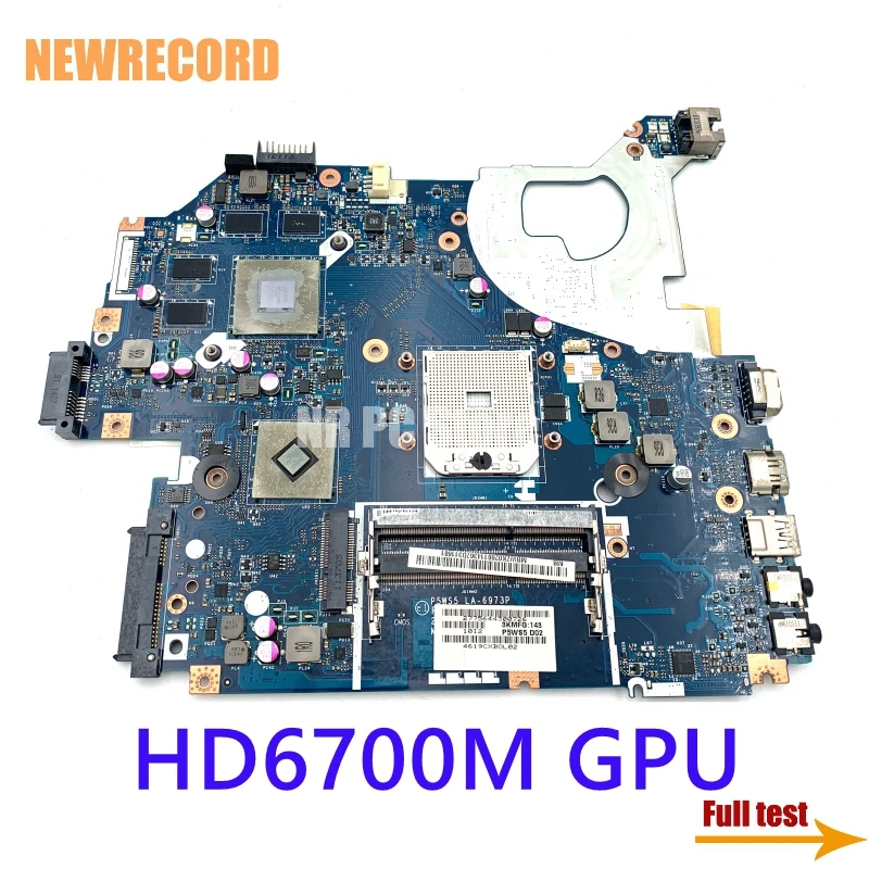 For Gateway NV55 NV55S MBWZK02001 MB.WZK02.001 P5WS5 LA-6973P Laptop Motherboard HD6700M GPU Main Board Full Test