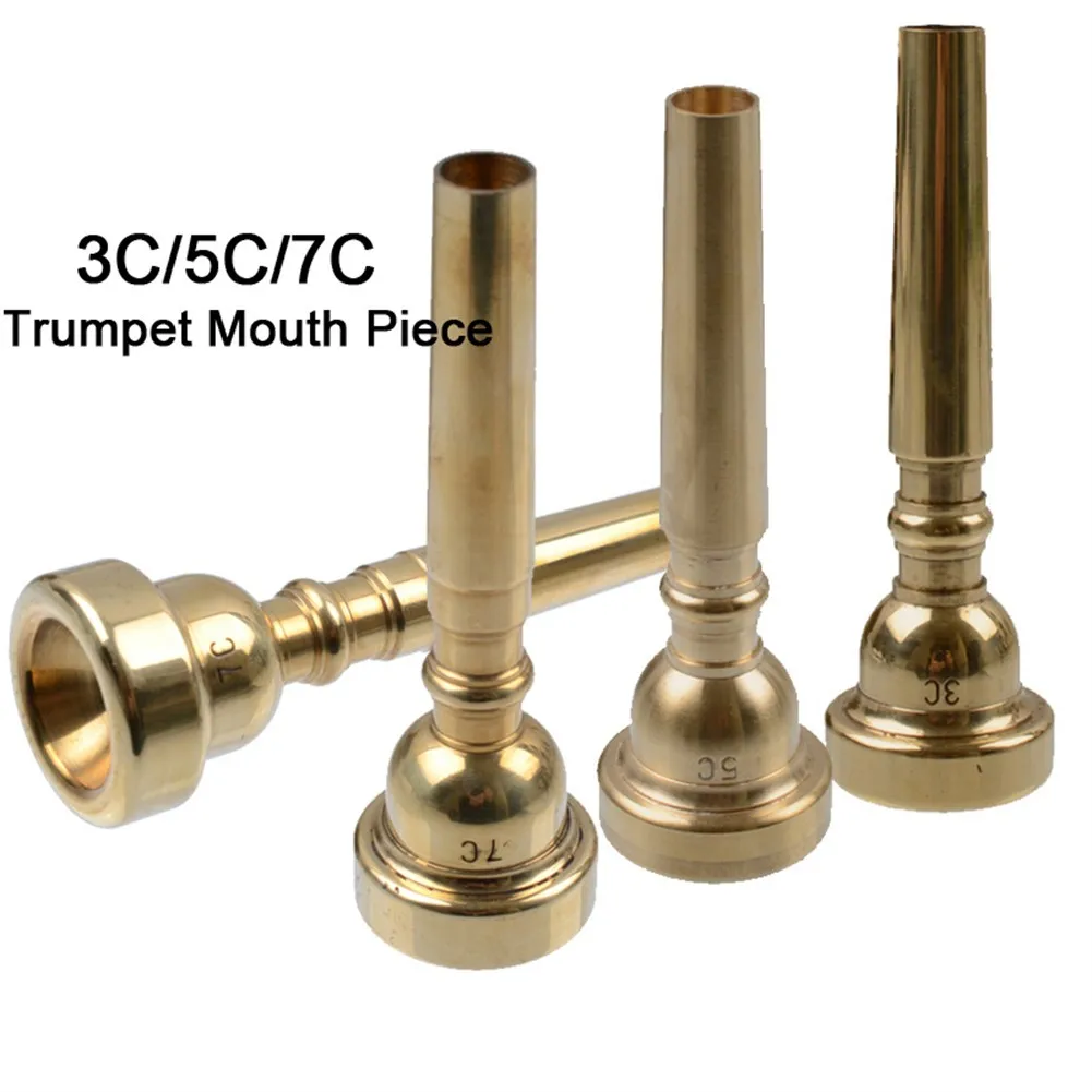 

Professional Trumpet Mouthpiece 3C 5C 7C Sizes For Bach Beginner Exerciser Parts Alloy Standard Trumpet Mouthpiece Accessories