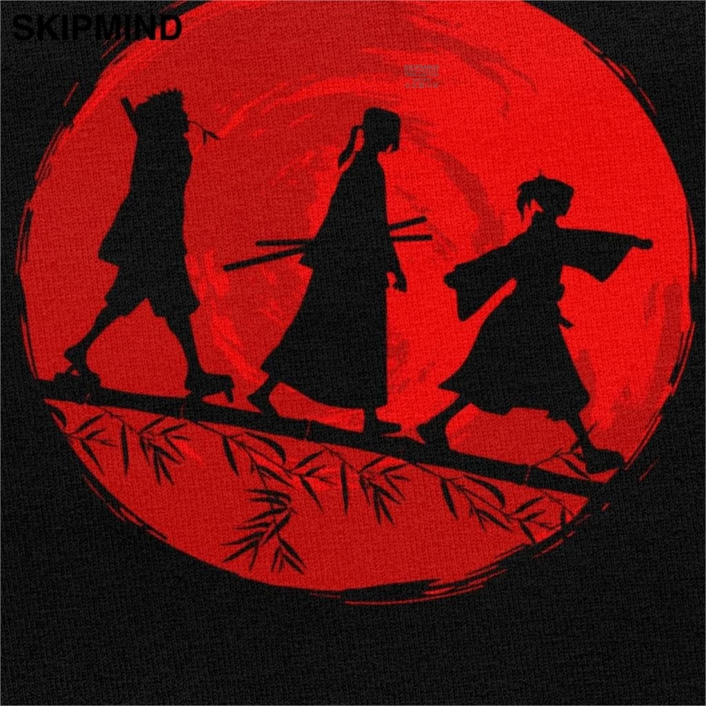 Потрясающая Красная мужская футболка с Самураем хамплоо Повседневная коротким