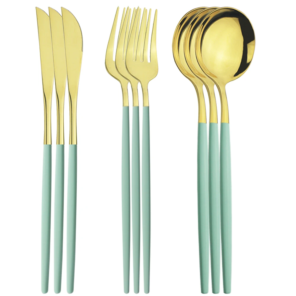 

Набор столовых приборов из нержавеющей стали набор серебряных изделий, 9 шт.