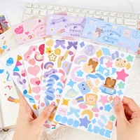 dimi 1 pc glossy ribbon stickers label decorative scrapbook paper diy creative stationery kawaii school supplies for girl gift