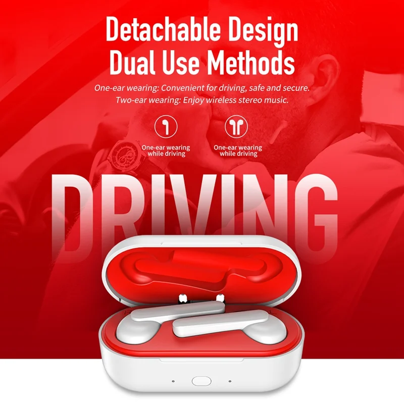 Bluetooth наушники ROCK TWS HD стерео беспроводные игровая гарнитура с шумоподавлением