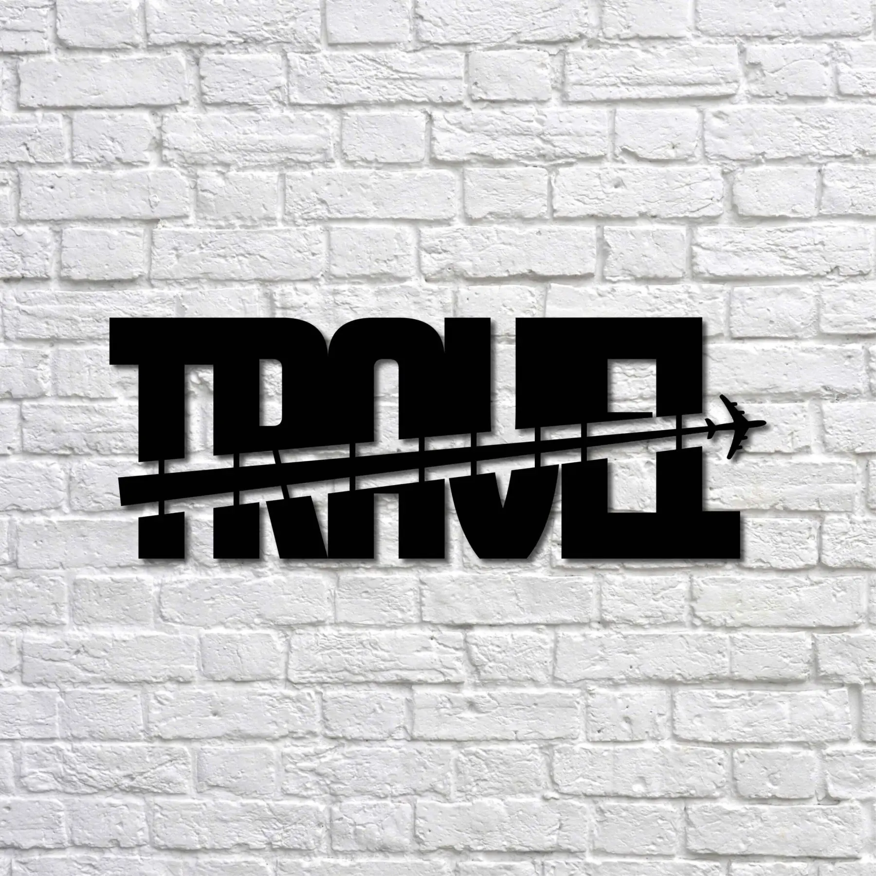 

Metal Wall Art - Travel - Interior Decoration - Wall Hanging - Home Decor - Wall Sign-27x70 cm