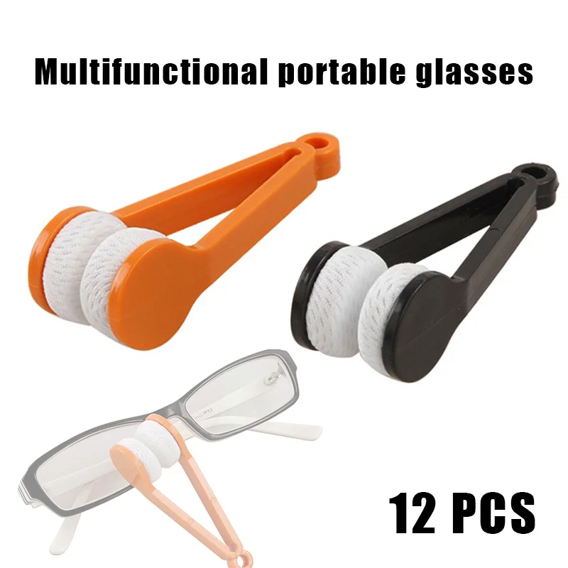 

12pcs Mini Soft Glasses Cleaning Brush Portable Sunglasses Spectacles Cleaner Brush Microfiber Spectacles Eyeglass Cleaner-WT