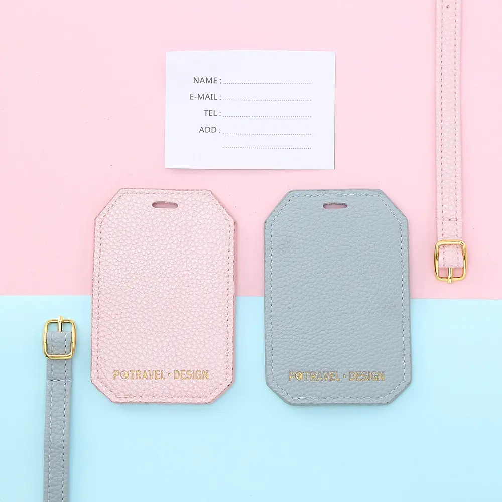 

Passport Holder With A Luggage Tag PU Leather Passport Wallet with Suitcase Label For Women Multi Tool Camping Equipment