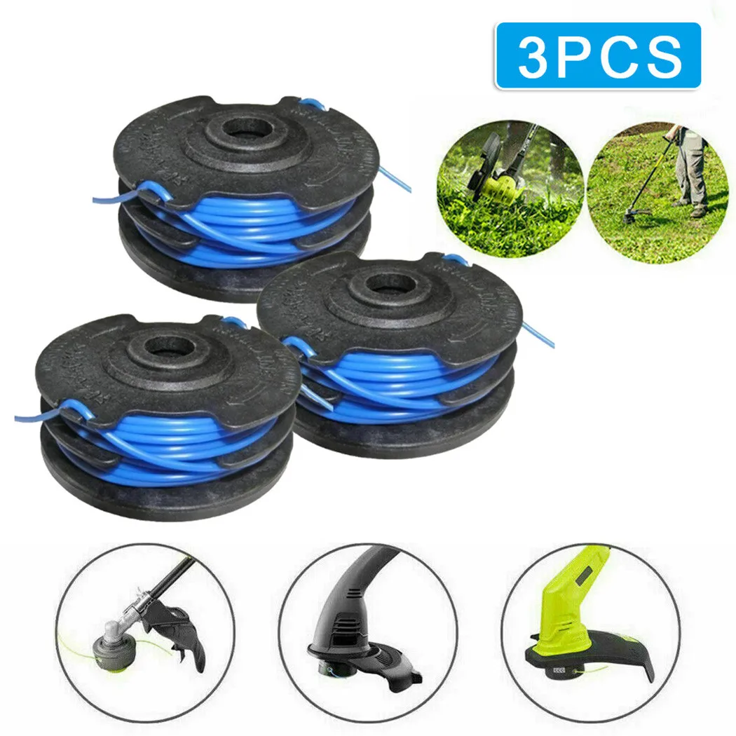 

3 Pack Spool & Line Accessories Attachment Brushcutter For QUALCAST Grass Parts