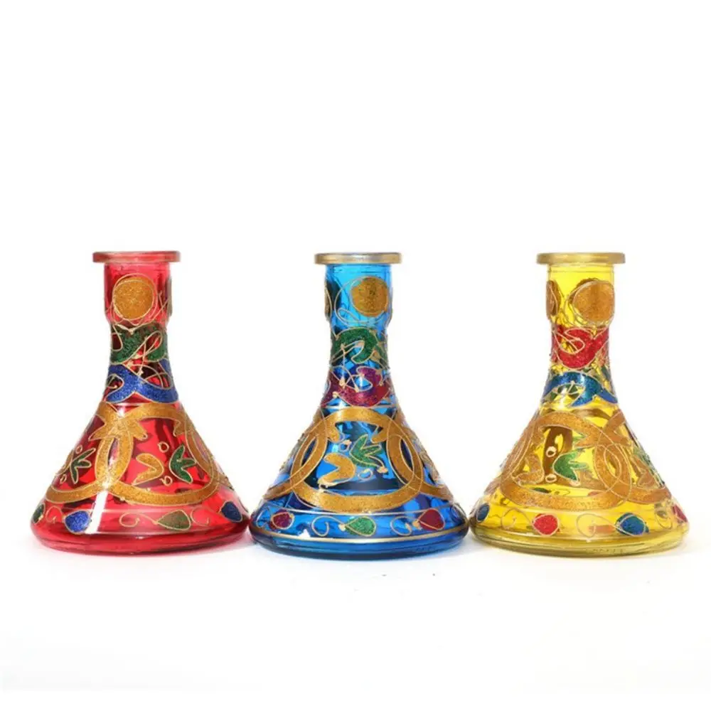 

Ретро Арабская искусственная Роскошная глазурованная позолоченная Ваза Набор для кальяна 2 размера 5 стилей для украшения дома