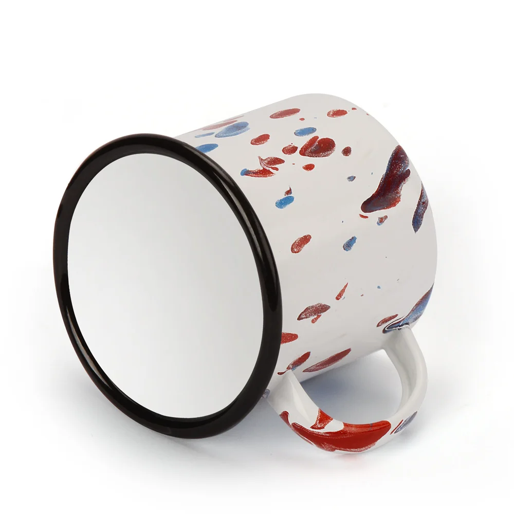 370 мл Классическая Ретро кружка из толстой нержавеющей стали с цветным покрытием