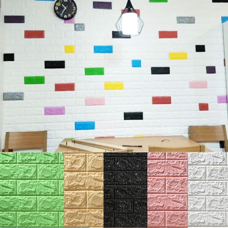 Популярная настенная наклейка из пенопласта 3D плитка кирпичная самоклеящаяся