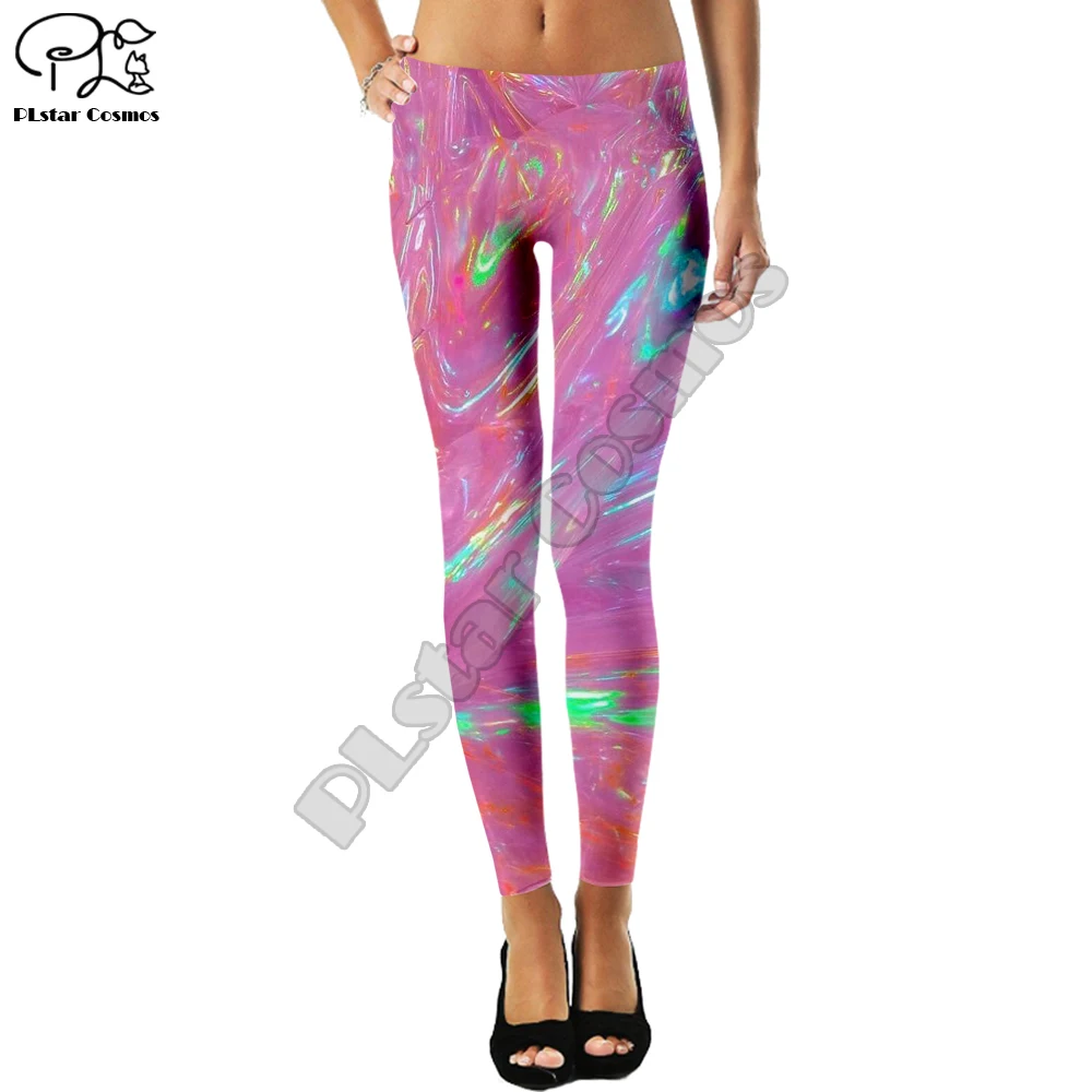 Красочные Леггинсы образец Женская пищевой конфеты фруктового шить леггинсы с