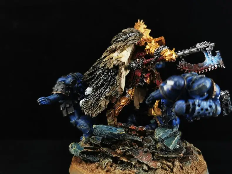 Модель для военных игр Hammer 40K Ghazghkull Mag Uruk Thraka Orcs Waaagh Boss уже нарисованная