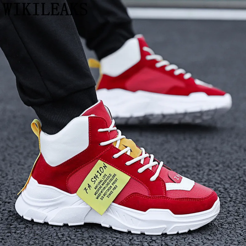 Hip Hop Shoes Ankle Boots Men Moccasins High Top Sneakers Fashion 2022 Designer Quality Bota Masculina | Обувь