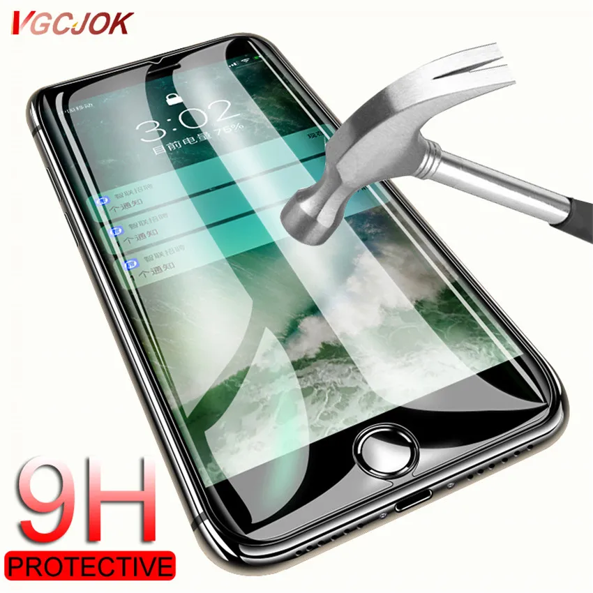 Закаленное стекло 9H для iPhone X XS MAX XR 4 4s 5 5S SE 5c Защитная пленка для экрана для iPhone 6 6s 7 8 Plus