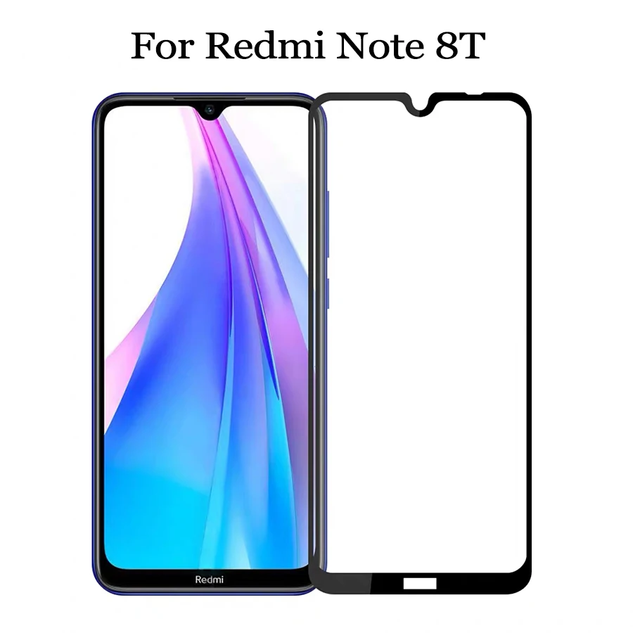 Полное покрытие из закаленного стекла для Xiaomi Redmi Note 8T защита экрана взрывозащищенное стекло для Xiaomi Redmi Note 8T - Цвет: For Redmi Note 8T