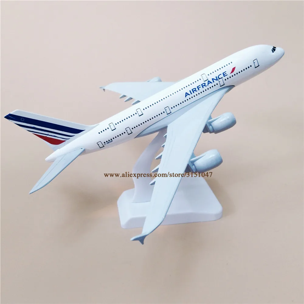 20cm Metal Plane Model Air France Airlines Airbus 380 A380 Airplane Airways w Stand Aircraft Gift | Дом и сад