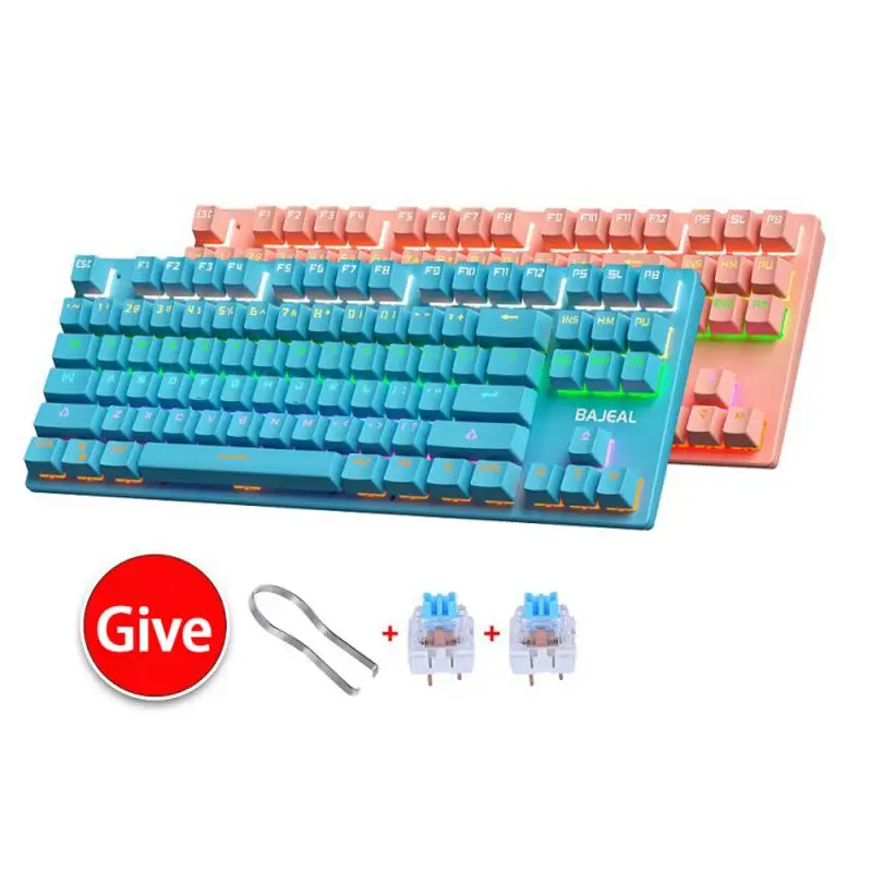 

2021 New K300 Mechanical Keyboard Blue Switch Wired Gaming Keyboard Gaming Desktop 87-key Computer Keyboard For Laptop PC