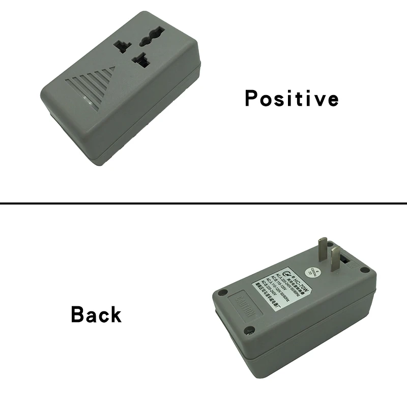 220V до 110V Шаг вниз Напряжение конвертер Мощность трансформатор 60 Вт 70 штепсельная